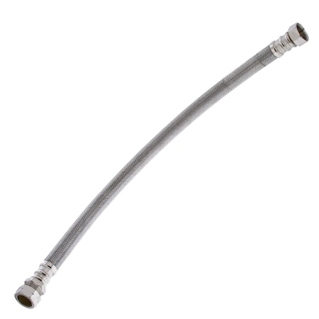 Jones Stephens 3/4in. FIP x 3/4in. COMP x 24in. Braided Stainless Steel Water Heater Connector S04355